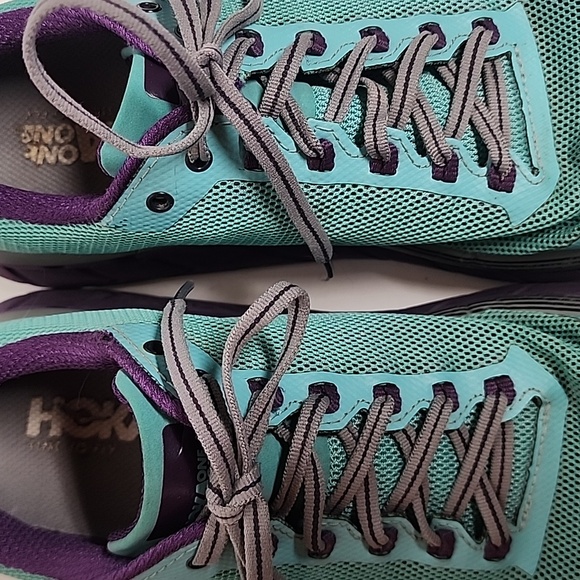 HOKA ONE ONE time to fly green purple sz 8.5 Challenger ATA 4 running shoes. - Picture 3 of 8